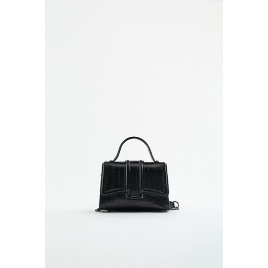 Zara croco mini city bag