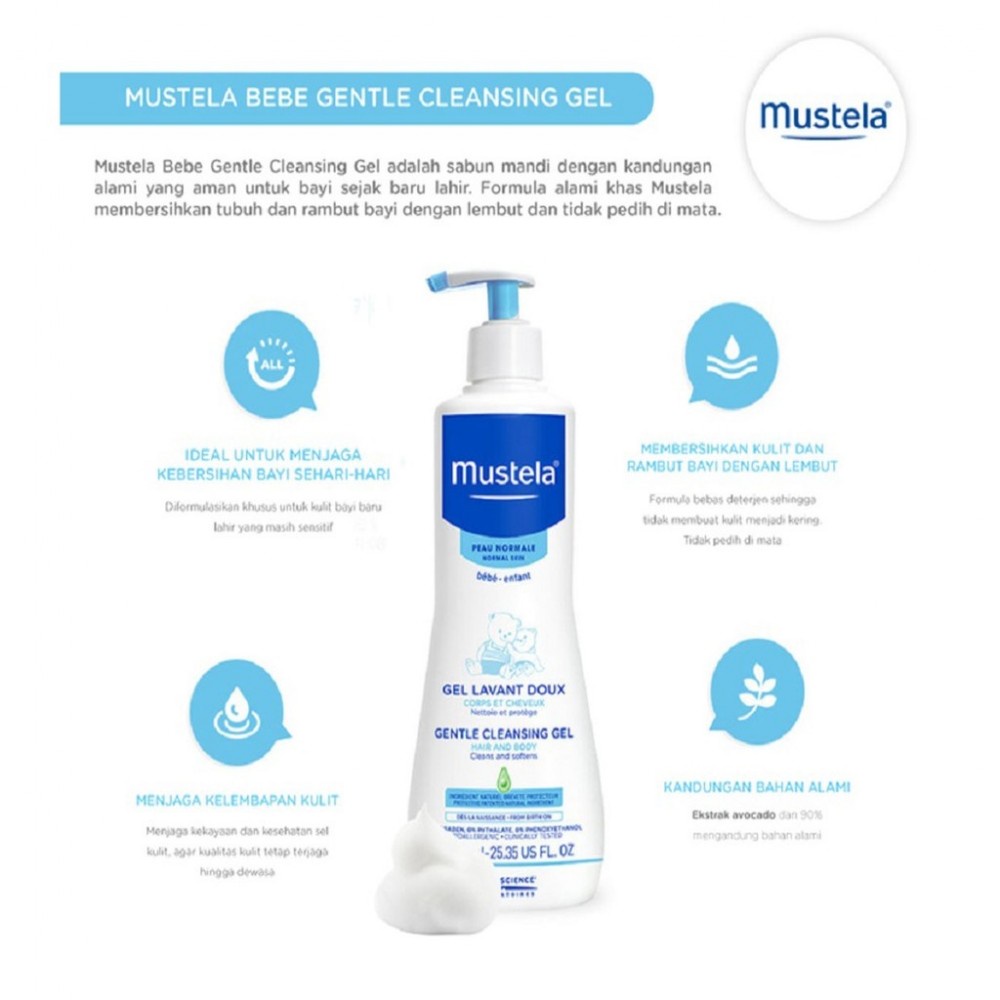 Mustela Bebe Gentle Cleansing Gel - 500ml