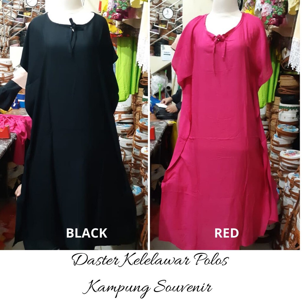 Daster Bali Kelelawar Polos Rayon Adem Jumbo LD 120 Baju Tidur Wanita Kekinian Murah