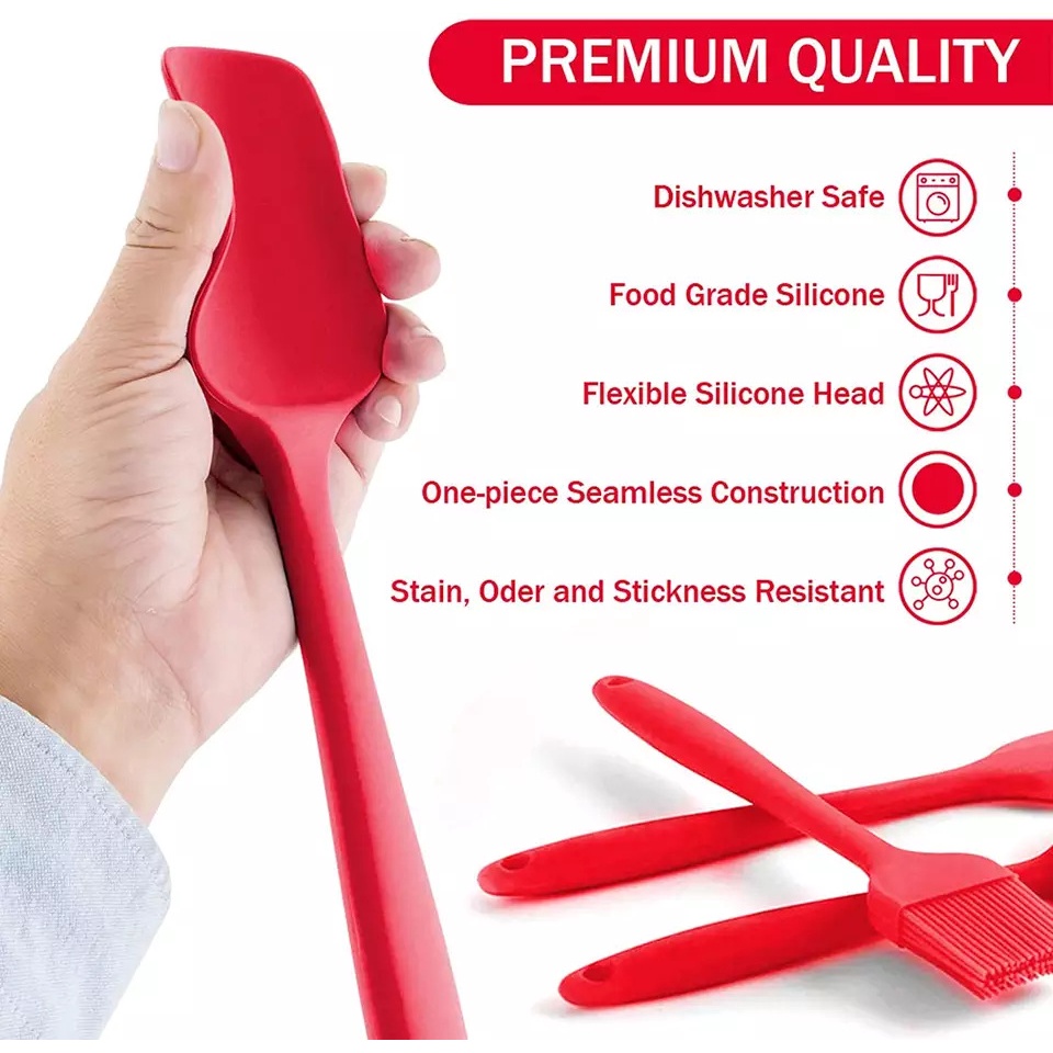 Sutil Spatula Set Silikon Spatula Silicon 5 Set minyak pengocok telur sekop
