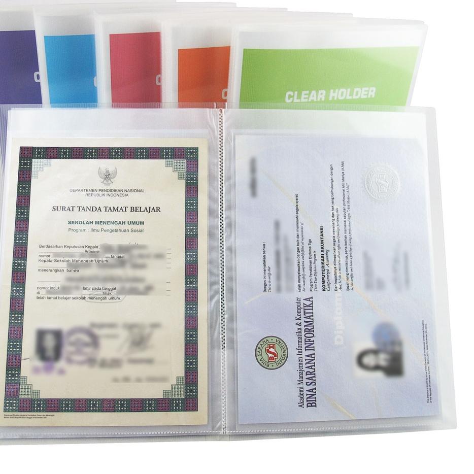 

Kekinian ハ EAGLE Dokumen Keeper Transparan Neon A4/F4 60 Pocket / Clear Holder / Display Book / Document Keeper E 329