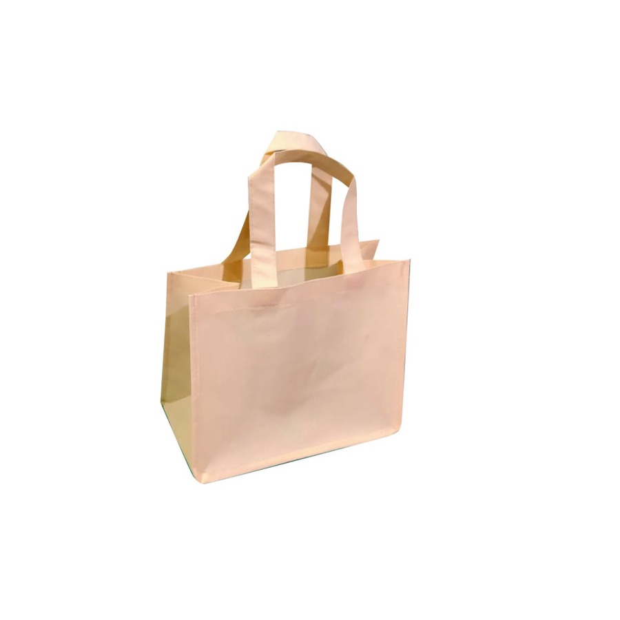 

Tas Spunbond Full Jahit Goodie Bag Custom ukuran 25 x 13 x tinggi 20 sponbon furing non woven