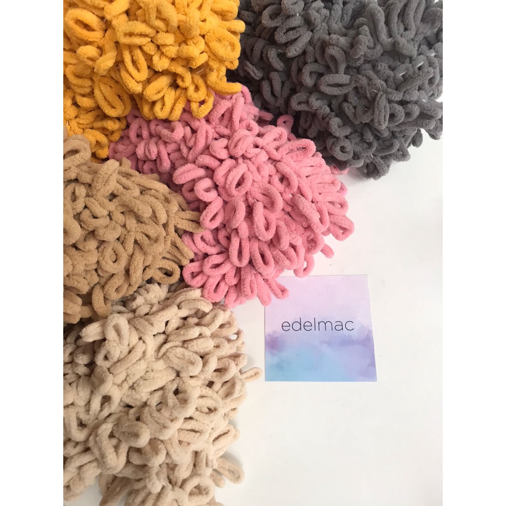 Benang Rajut Selimut Bantal Syal Puffy Soft Chunky Finger Loop Yarn Knit Threads Crochet Blanket Cushion