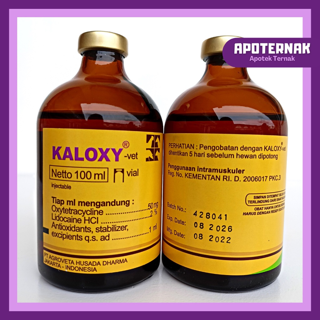 KALOXY VET 100 mL Oxy Tetra | Antibiotik Spektrum Luas Pernafasan dan Pencernaan | Seperti Vet Oxy SB | KALBE