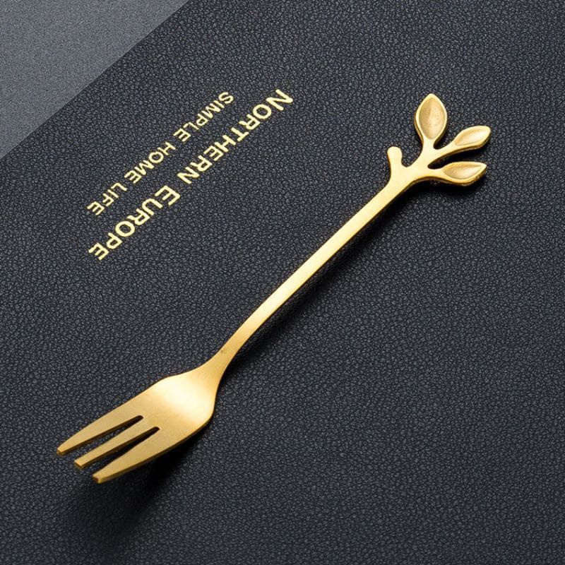 Sendok Garpu Buah Sendok Kue Gold Sendok Emas Tea Spoon Mewah Luxury Gold