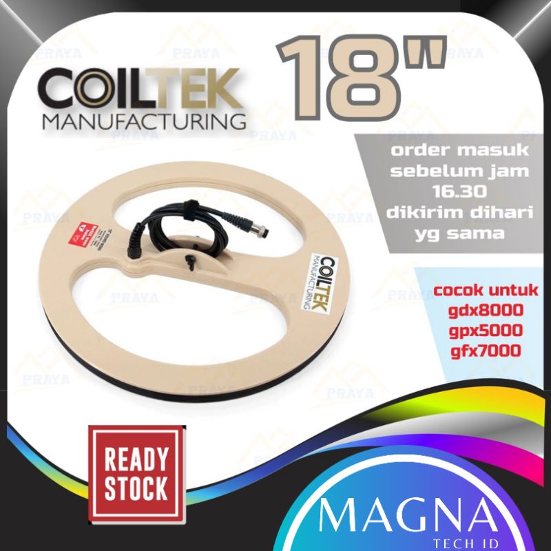 COILTEK 18" KOIL 18 INCH UNTUK GDX8000 GFX7000 GPX5000 METAL DETECTOR