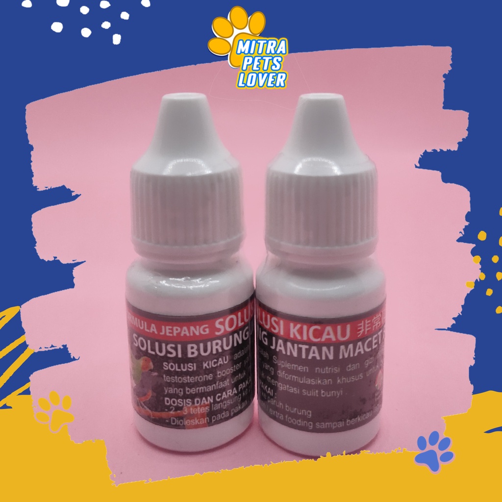 SUPLEMEN GACOR BURUNG - SOLUSI KICAU TETES 10ML - VITAMIN MACET BUNYI ORGANIC BOOSTER AMPUH PENUHI NUTRISI DAN GISI - MURAH ASLI GARANSI KUALITAS ORIGINAL - PET ANIMAL HEALTHCARE &amp; VETERINARY TAMASINDO OBAT KESEHATAN &amp;  VITAMIN TERNAK HEWAN  MITRAPETLOVER