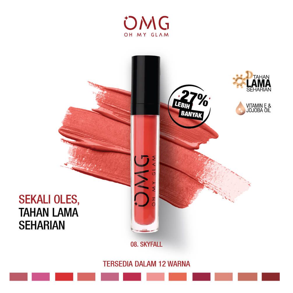 OMG Oh My Glam Matte Kiss Lip Cream - 08 Skyfall | 3.5 g