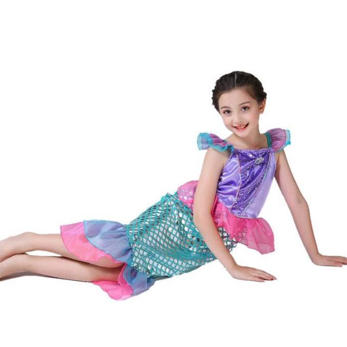 Kostum Mermaid / Kostum Princess Ariel / Baju Putri Duyung Anak Import
