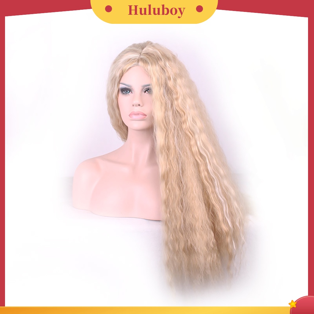 Wig Rambut Panjang Keriting Bahan Serat Suhu Tinggi Untuk Wanita