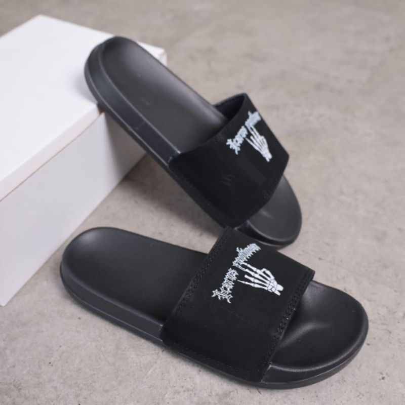 (COD) metal sandal slop pria wanita icarus footwear