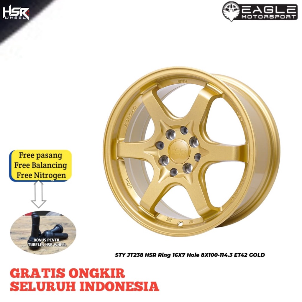 VELG MOBIL R16 RING 16 JDM HSR STY VELG AVANZA JAZZ YARIS CITY BALENO LANCER