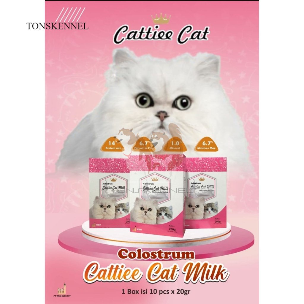 CATTIEE CAT MILK DUS 200 GRAM isi 10 Pcs Susu kucing Growsy Growssy Koneko Golden Milk Colostrum