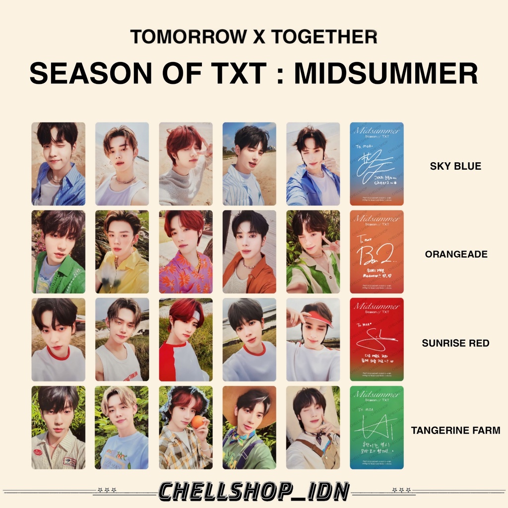 TXT トレカ 全員 skyblue Midsummer サマパケ - タレントグッズ