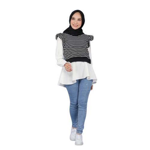 KALILA - RUFFLE STRIP Atasan Wanita Dewasa | Atasan Cewek Dewasa
