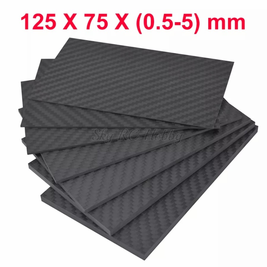 Carbon Fiber Plate Serat Karbon Kepingan Fiber Carbon 125x75mm Carbon Composite Material