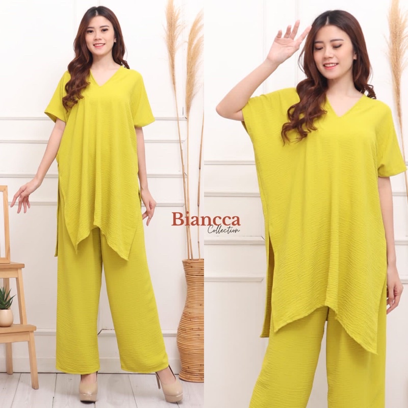 PAMELA SET - ONE SET CRINKLE SETCEL CRINKLE LENGAN PENDEK ONESET MUSLIM ECER GROSIR