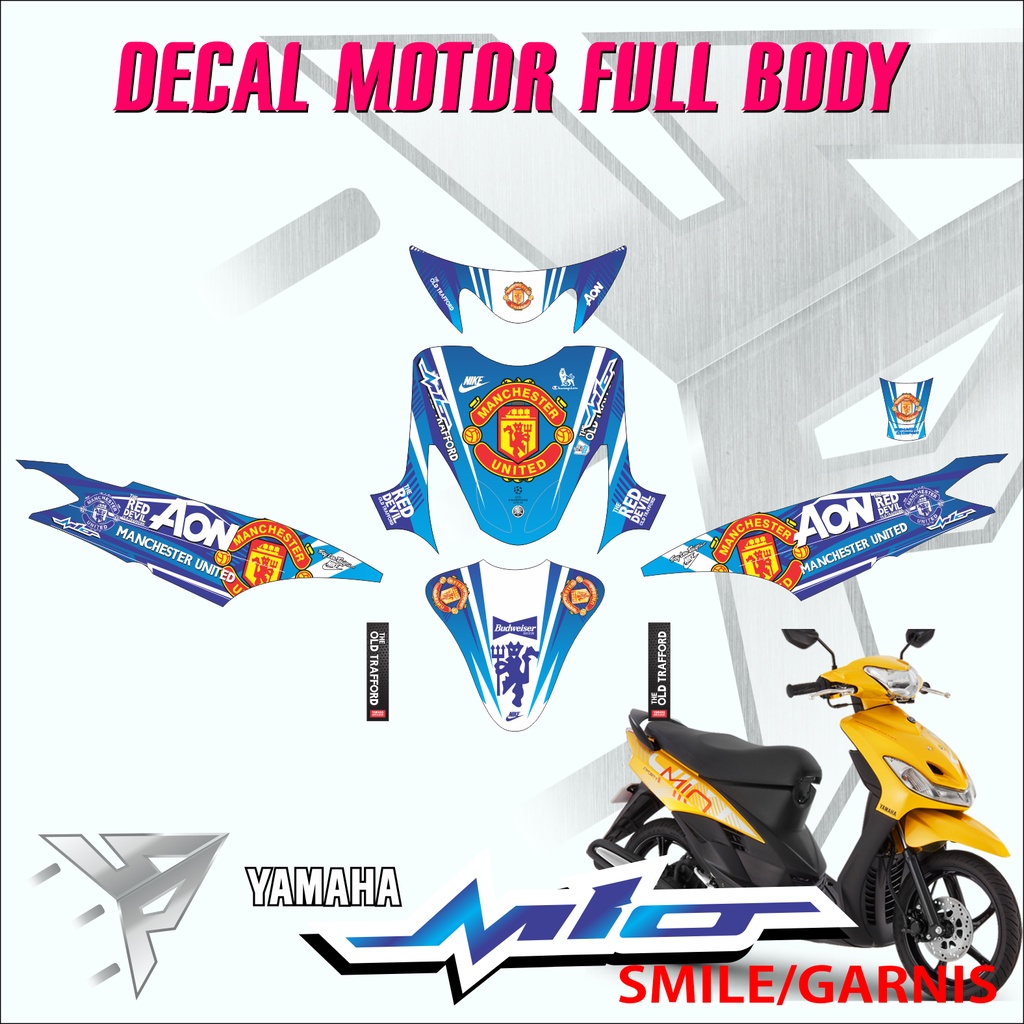 DECAL STCKER FULL BODY YAMAHA MIO SMILE & MIO SPORTY MU BIRU