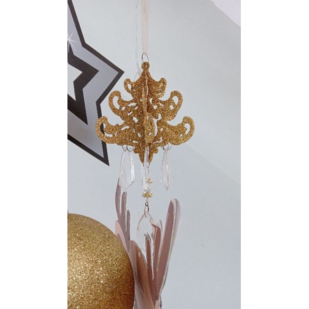 HIASAN NATAL GANTUNG POHON NATAL GOLD PRELOVED
