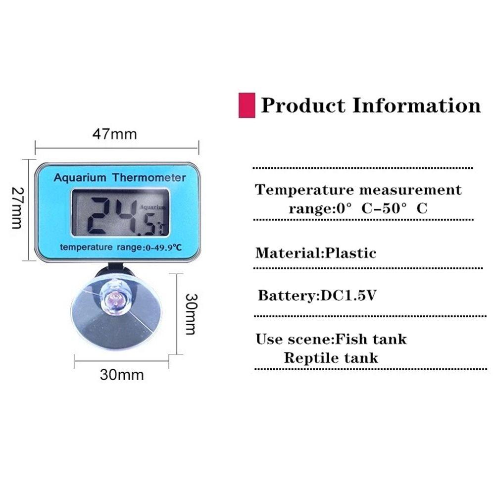 POPULAR Populer Termometer Aquarium Ikan Tangki Suhu Air Dengan Suction Cup Pengukur Suhu Tahan Air