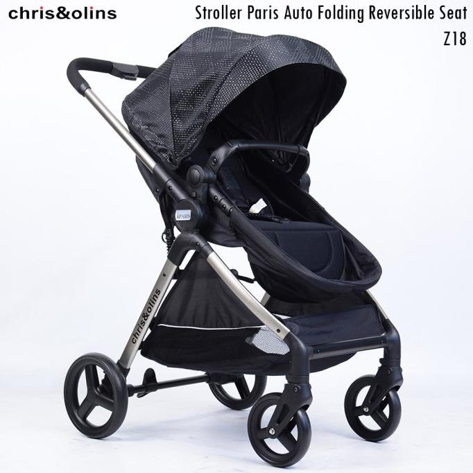 ChrisOlins Z18 Stroller Paris Auto Folding Reversible Kereta Dorong