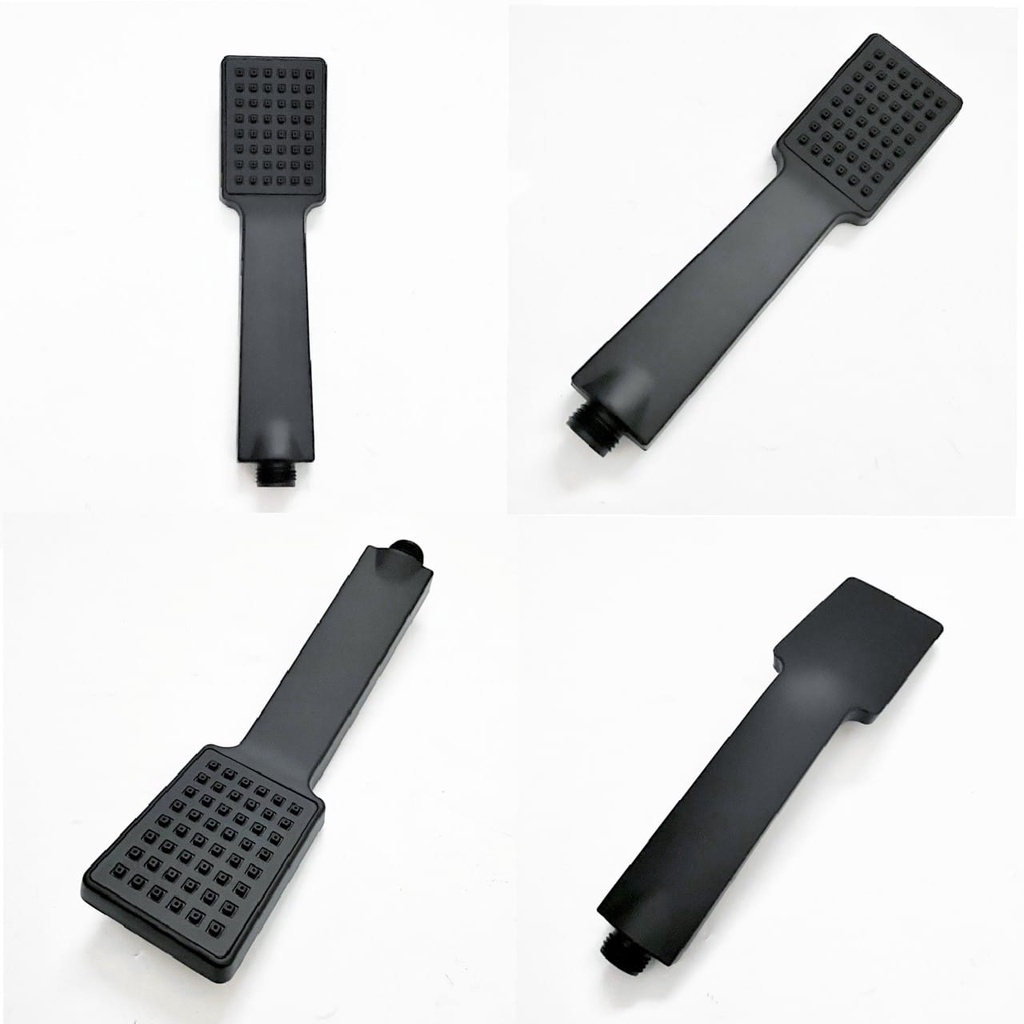 Kepala Hand Shower Kotak Hitam Handshower Plastik 121BL Head Held Hand Shower Square BLack Bathroom Shower