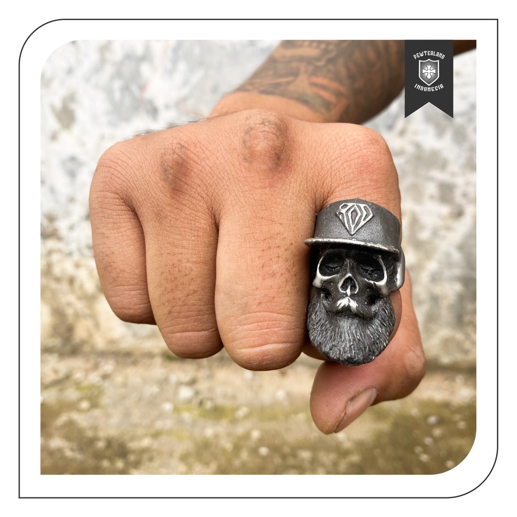 Jual Boshiskull Ring Skull Cincin Tengkorak Pewterland Indonesia Shopee Indonesia