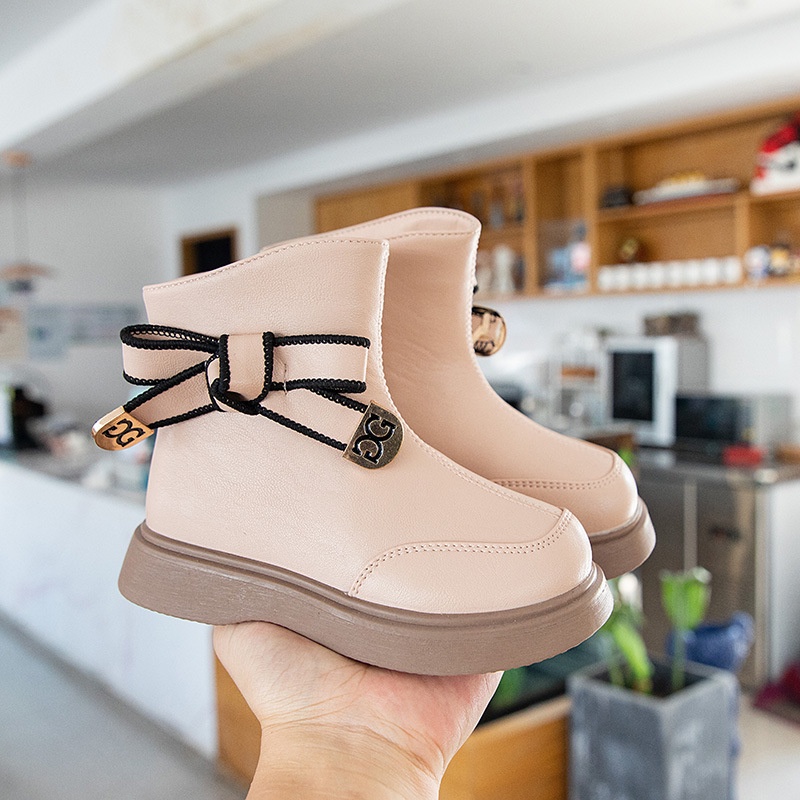 8019 NEW Sepatu boot anak perempuan motif pita / boot premium