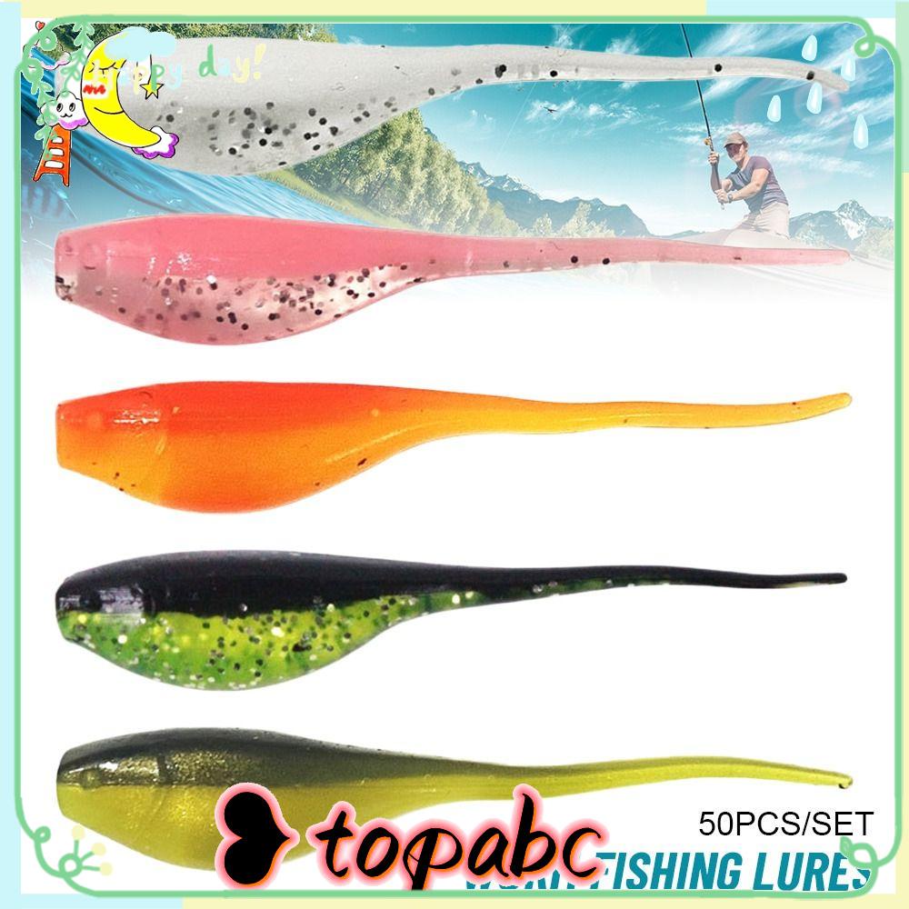 Top 50pcs/set Umpan Pancing Cacing New Artificial Carp Swimbait