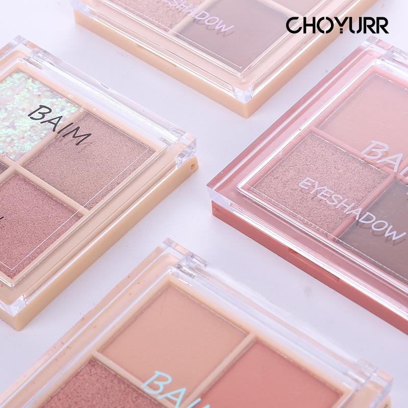 【COD】Eyeshadow Palette 4 Warna Shimmer Fruit Eyeshadow Palette Tahan Air Sweet Makeup Mata Kosmetik Alis Makeup Palet EyeshadowImport -CH