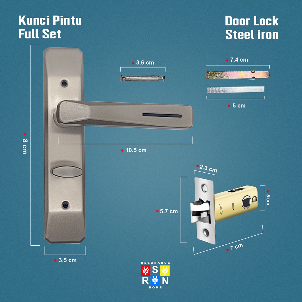 Gagang Kunci Pintu Kamar Mandi / Resonance Home