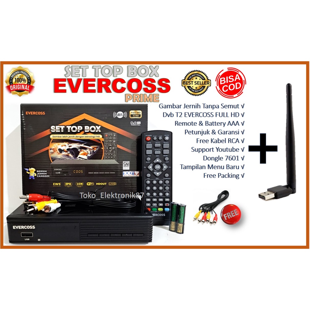 Set Top Box Evercoss FULL HD Stb Evercoss Digital Tv Evercoss Setopbox Evercoss