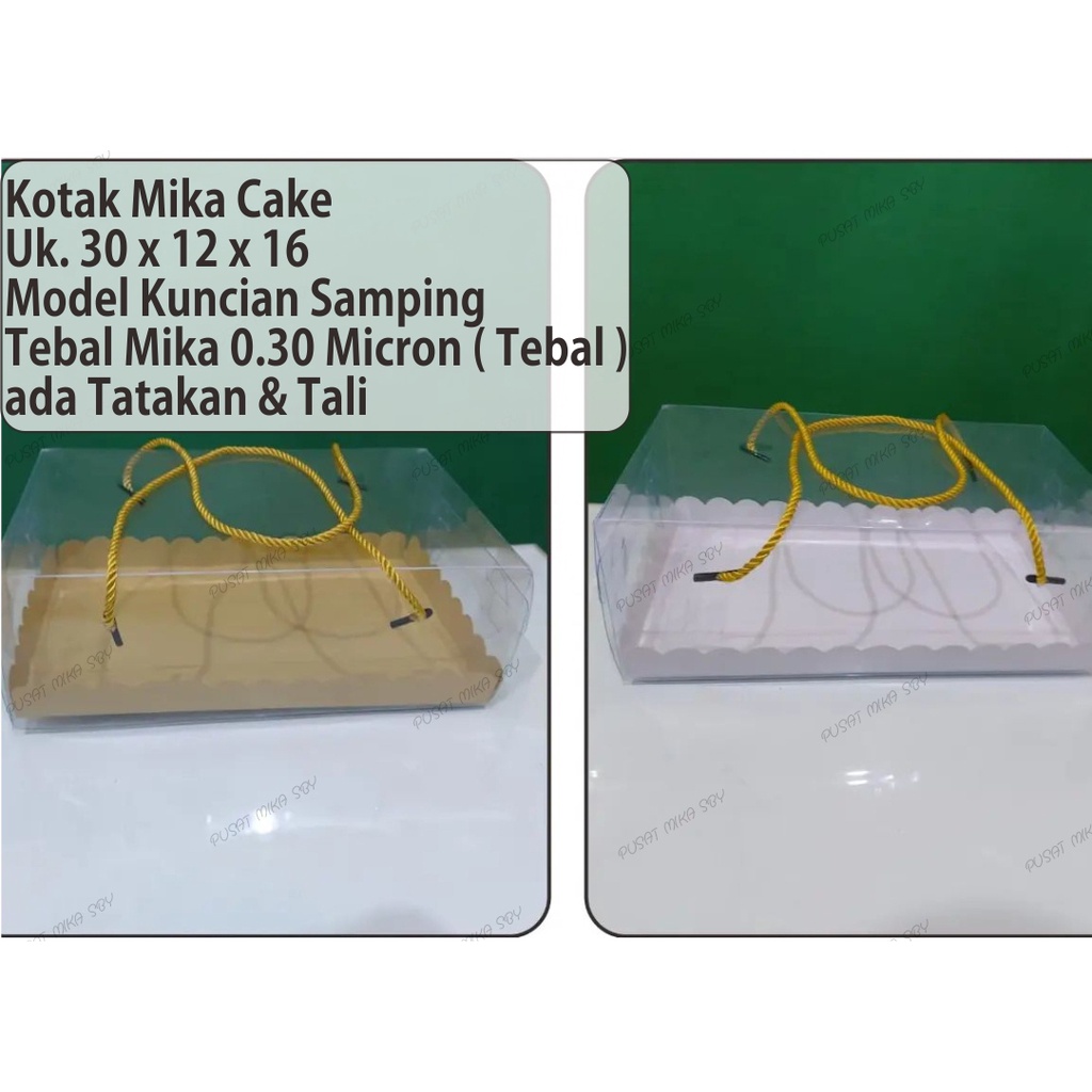 Kotak Mika Kemasan Kue Uk. 30 x 12 x 16 cm ( 0.30 )