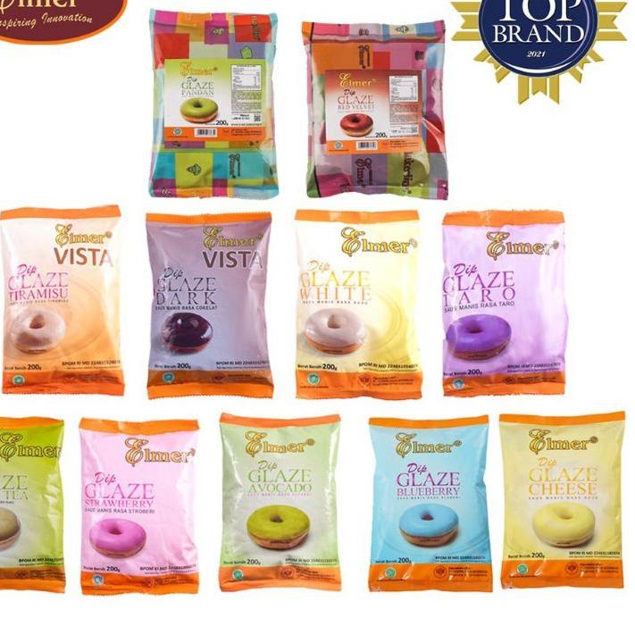 

8.8 HARGA GROSIR DIP GLAZE ELMER SAUS CAIR TOPPING CELUPAN DONAT alpukat blueberry cheese keju 200gr