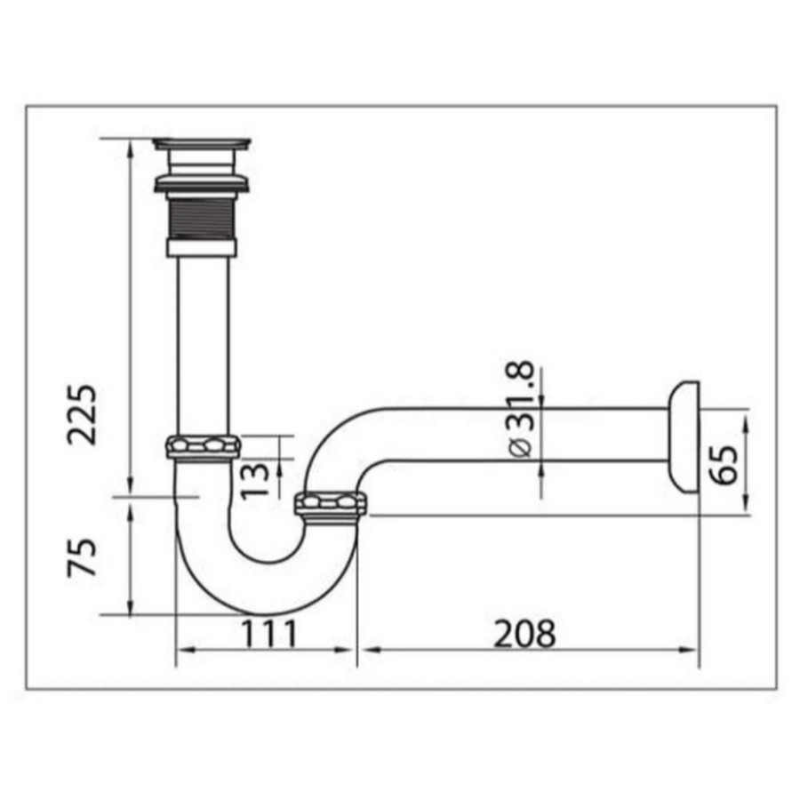 SIPHON WASTAFEL | AFUR PEMBUANGAN WASTAFEL POP UP | WASSER BTW 002-306