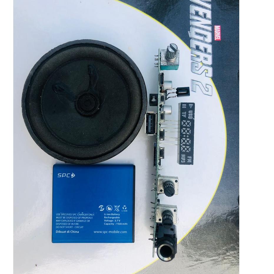 RBFG-80 DIY KIT MODUL MP3 BLUETOOTH LCD  / SET MODULE MP3 BLUETOOTH  MODUL+SPEAKER+BATERAI NO.3 [ZG1]