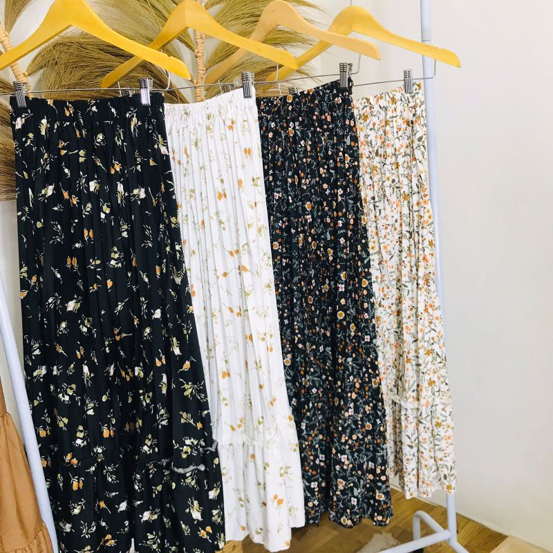 ROK  SUSUN MOTIF WANITA //  ROK SUSUN MOTIF FLOWY // ROK WANITA TERBARU