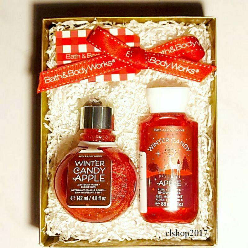 BBW WINTER CANDY APPLE GIFT SET BATH &amp; BODY WORKS