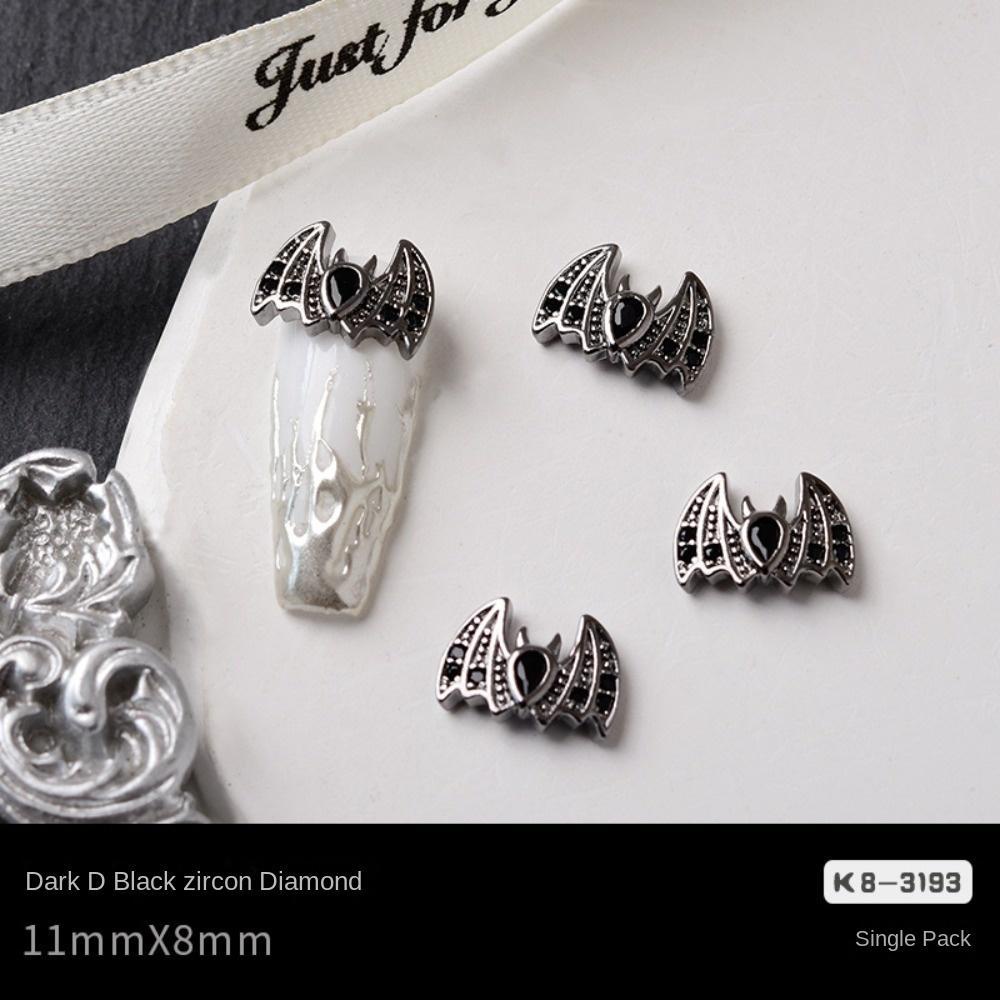 AUGUSTINA Agustina Cross Dekorasi Kuku Fashion Angin Gelap Gaya Cinta Hati Manikur Aksesoris Spider Zirkon Hiasan Kuku 3D Perhiasan Kuku