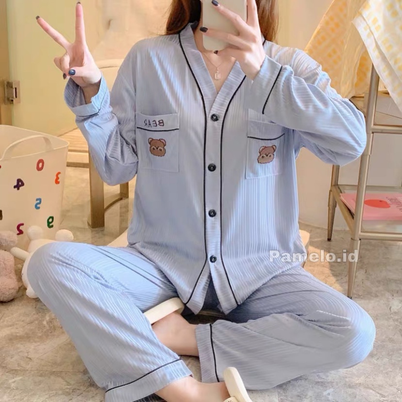 Pamelo.id Set Kimono PP / Kimono Import / Pajamas Import / Stelan Baju Tidur / Fashion Korea