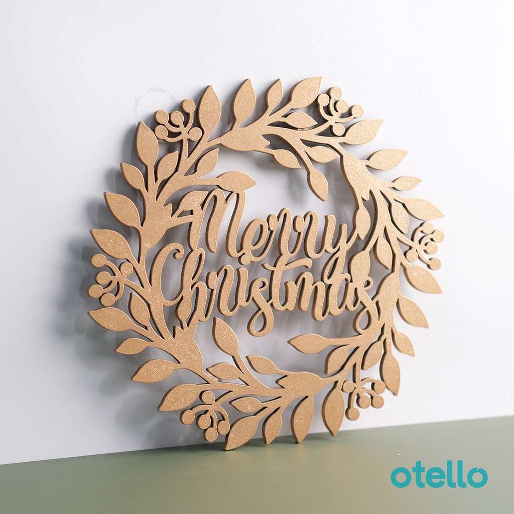 Otello Hiasan Natal Christmas Wreath Dekorasi Dinding Gantungan Pintu Merry Christmas Hiasan Xmas