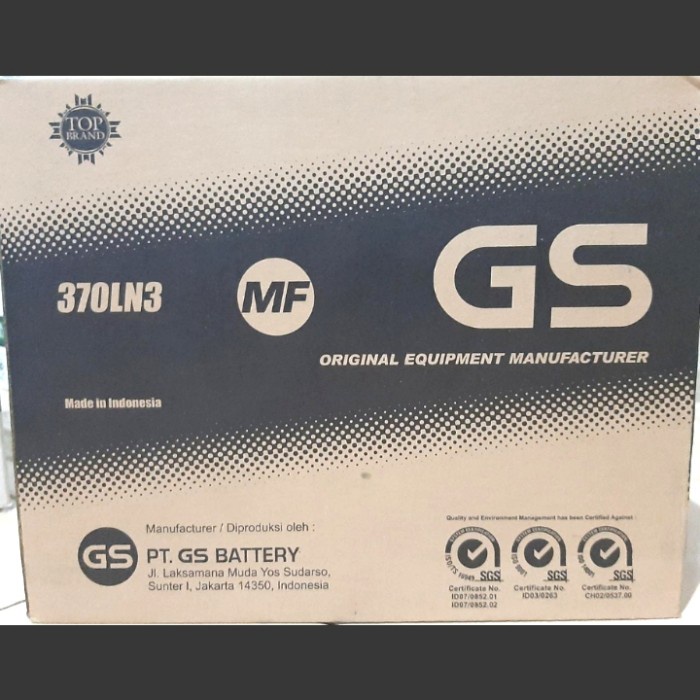 Aki MF GS Astra LN3 (370LN3) Khusus INNOVA Reborn Diesel/Fortuner VRZ