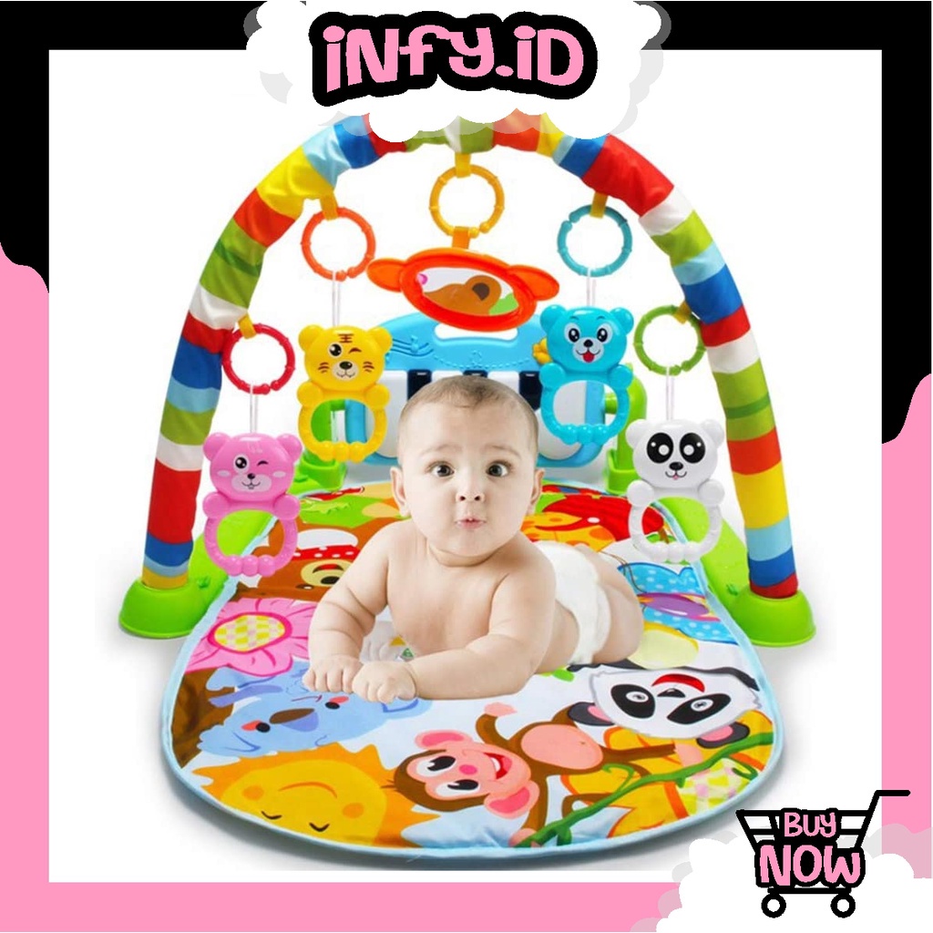 INFY - Baby Playgym Playmate Set Music Play Gym Matras Mainan Anak Mainan Bayi Playmate Piano Babygym Kualitas Import T005 T006 T007 T009 T010 T011 T012