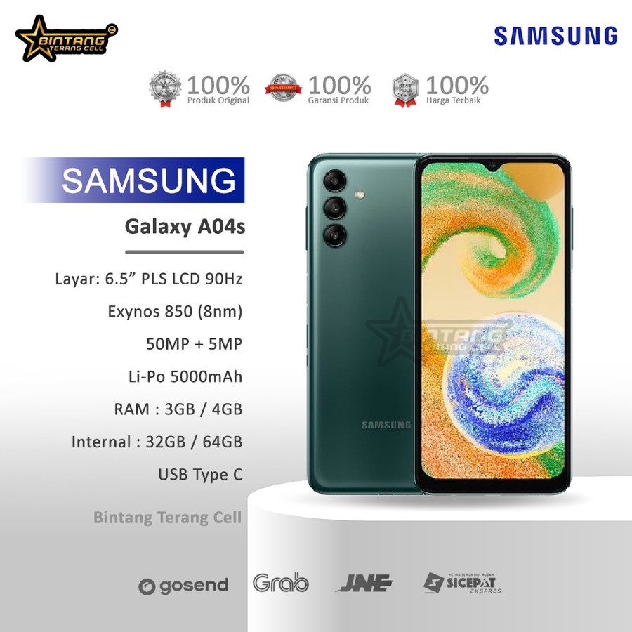 Handphone samsung galaxy A04S ram 4/64gb garansi resmi - 4/64GB