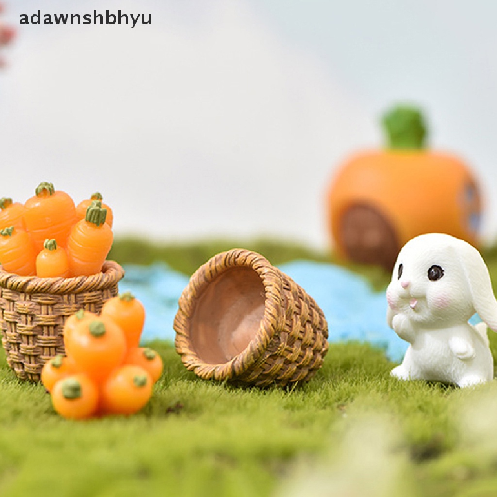 Adawnshbhyu Patung Hadiah Sunmmer Kelinci Peri Taman Miniatur Resin Craft Landscape ID