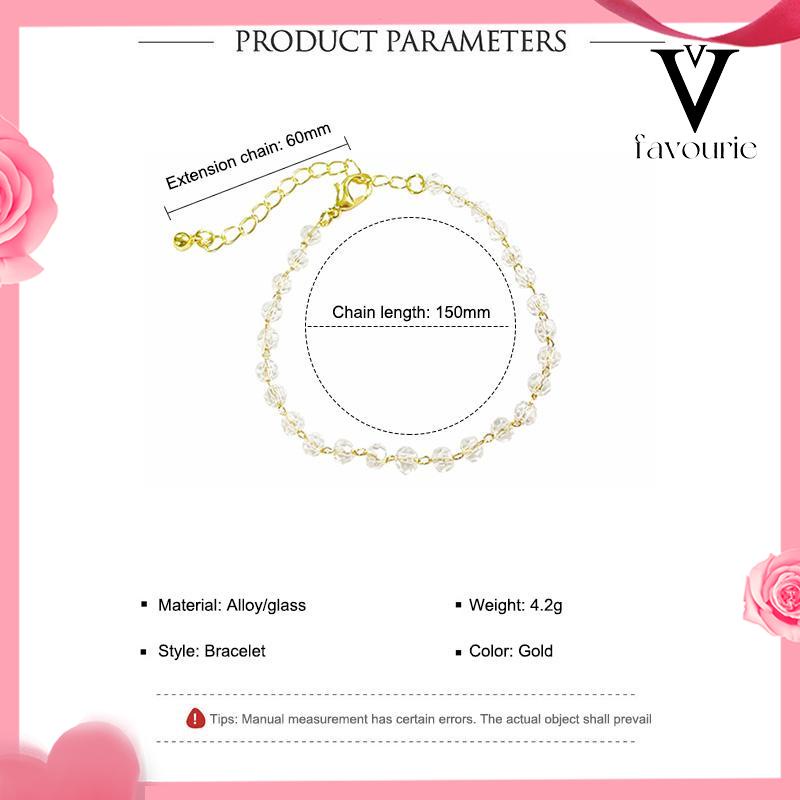 CODGelang Kristal Fashion Korea Sederhana Wanita Gadis Gelang Perhiasan Aksesoris-FA