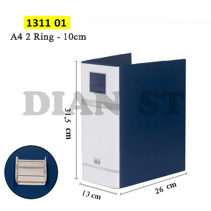 

BANTEX INSERT POST PIPE BINDER 2 RING 10CM A4 1311 01 BLUE - PC
