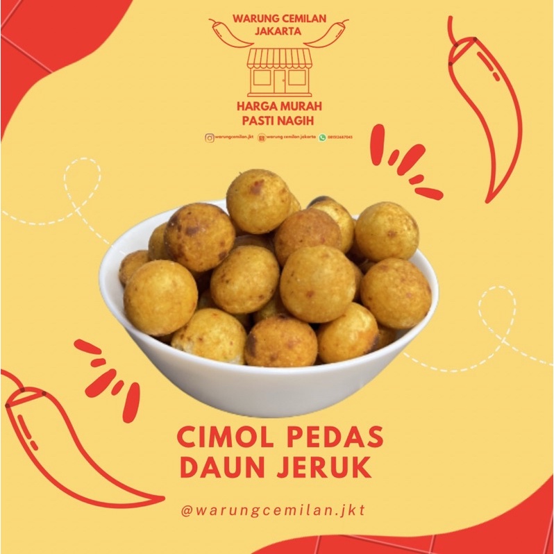 

Cimol Pedas Daun jeruk 130GR