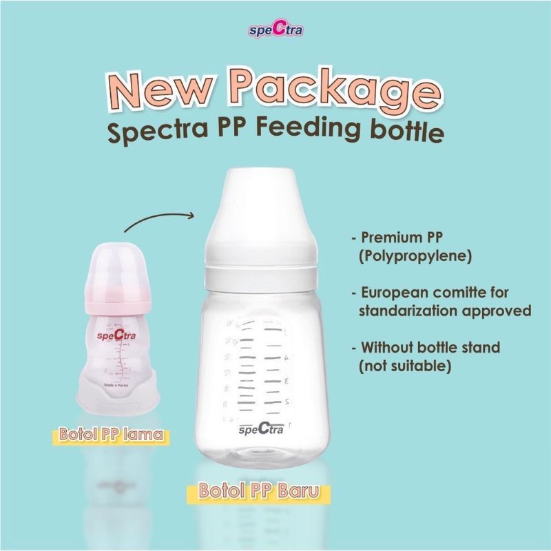 Spectra Bottle PP Storage 160ml Wide Neck Botol TANPA DOT isi 2