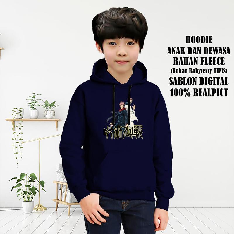 HOODIE ANAK SWEATER JUJUTSU KAISEN ITADORI YUJI UNTUK ANAK 2-10 TAHUN BISA COD KE252